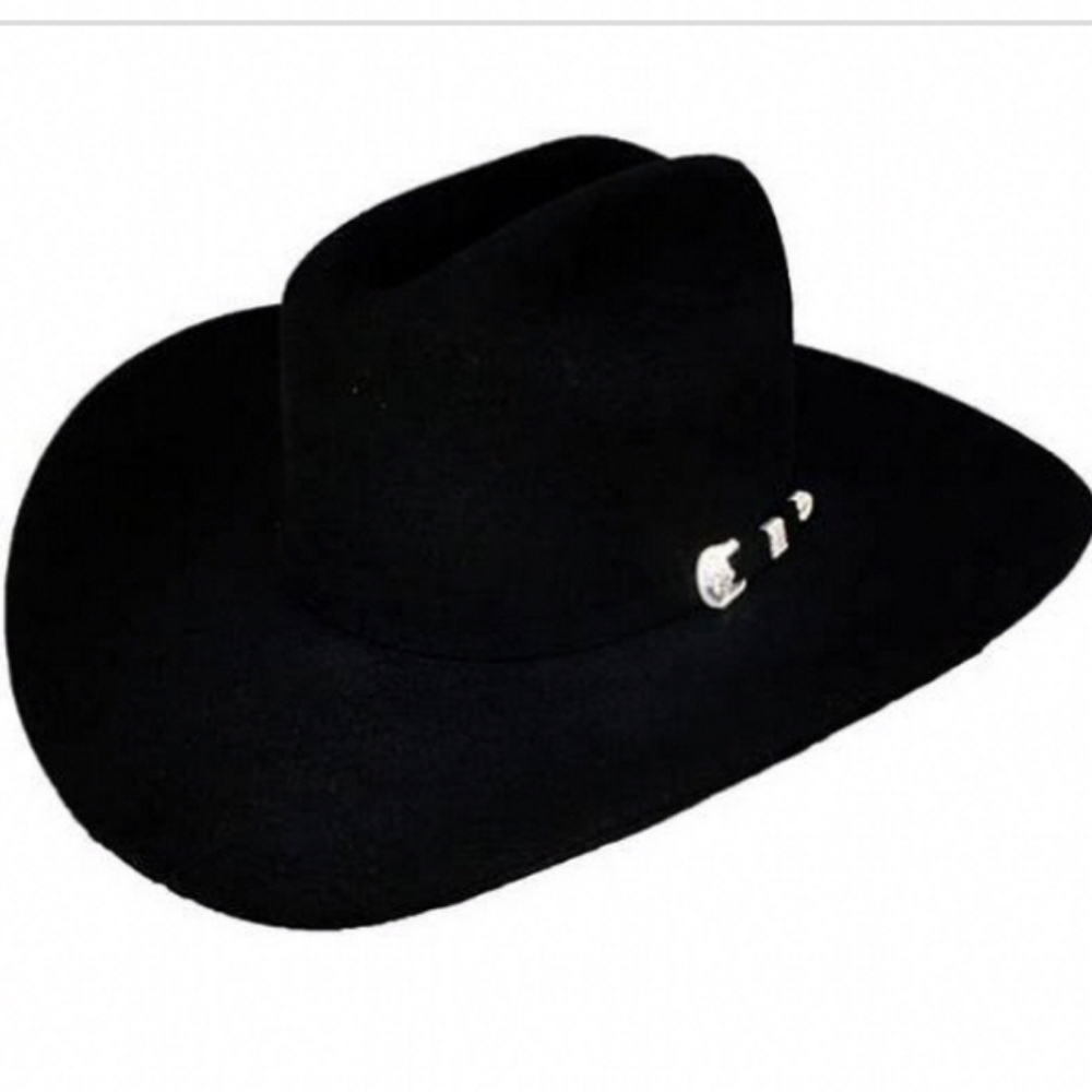 Resistol Cowboy Hat 4X Beaver Long Oval Midnight Black Suede Size 7 L EUC
